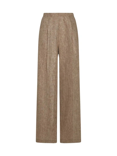 Shop Forte Forte Trousers In Honey