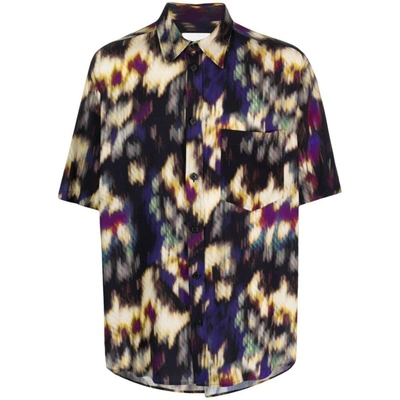 Shop Isabel Marant Shirts In Black/purple