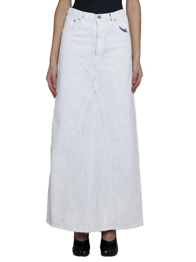 Shop Maison Margiela Skirts In White Paint