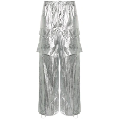 Shop Mm6 Maison Margiela Pants In Silver