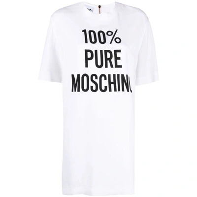 Shop Moschino Dresses In White/black