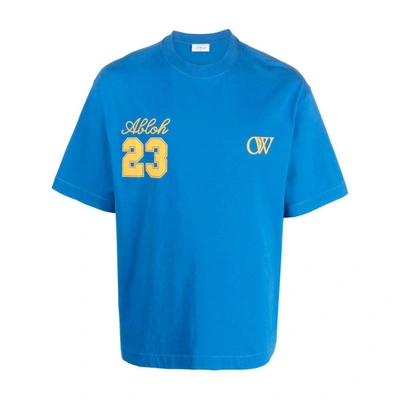 Off-white Ow 23 Skate Cotton T-shirt In Blue | ModeSens