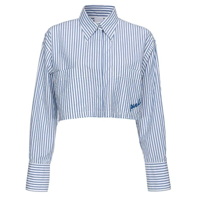 Shop Pinko Shirts In Blue/white