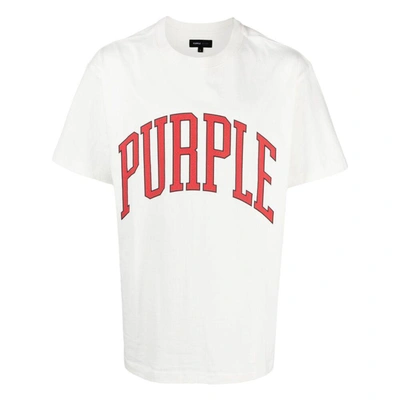 Shop Purple Brand T-shirts In White/red