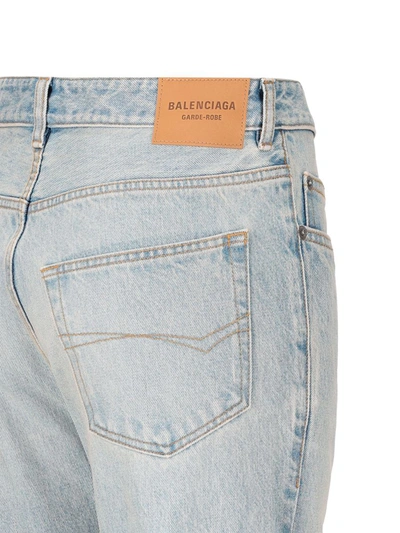 Shop Balenciaga Pants In Light Indigo/madder