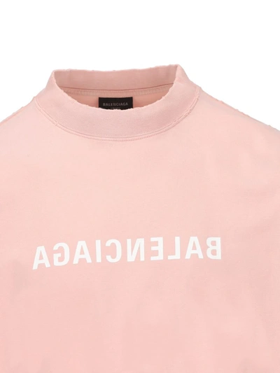 Shop Balenciaga T-shirt And Polo In Light Pink/white
