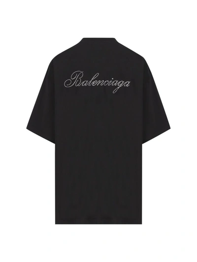 Shop Balenciaga T-shirt And Polo In Black
