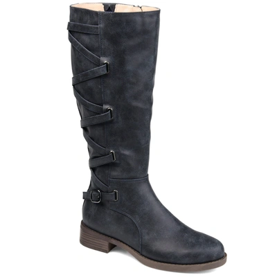 Shop Journee Collection Collection Women's Extra Wide Calf Carly Boot In Blue
