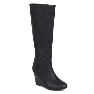 Journee Collection Women's Wide Calf Langly Boot In Black