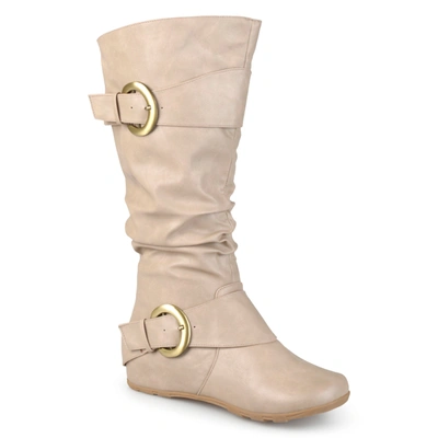 Journee Collection Collection Women's Wide Calf Paris Boot In White