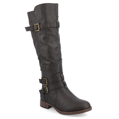 Shop Journee Collection Collection Women's Bite Boot In Brown