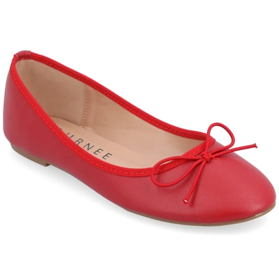 Journee Collection Collection Women's Vika Wide Width Flat In Red