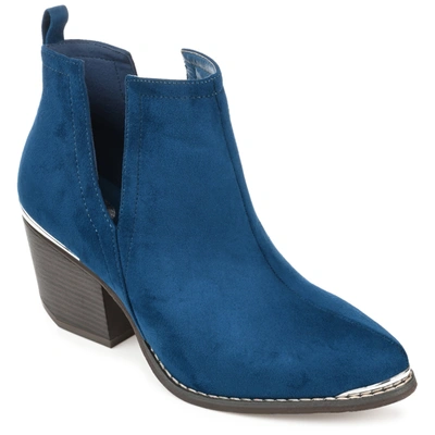 Journee Collection Journee Issla Metal Trim Bootie In Blue