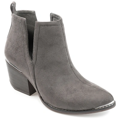Shop Journee Collection Collection Women's Issla Bootie In Grey