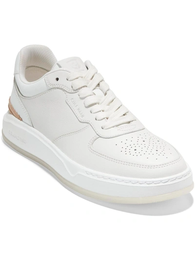 Shop Cole Haan Grandpro Crossover Womens Faux Leather Lifestyle Casual And Fashion Sneakers In White