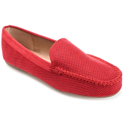 Journee Collection Halsey Womens Round Loafers In Red