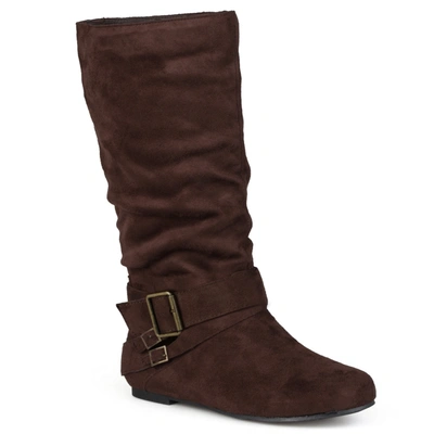 Journee Collection Collection Women's Wide Calf Shelley-6 Boot In Brown