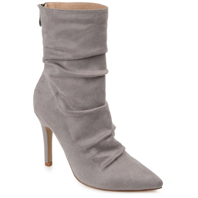 Shop Journee Collection Collection Women's Markie Bootie In Grey