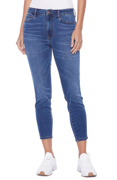 Shop Hint Of Blu Brilliant High Waist Ankle Skinny Jeans In Surf Blue