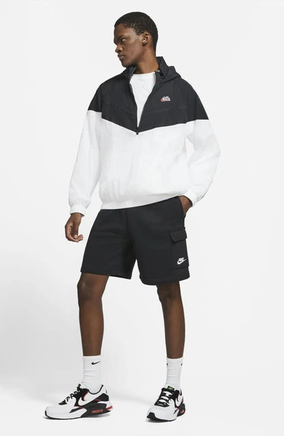 Shop Nike Nsw Club Cargo Shorts In Black/ White
