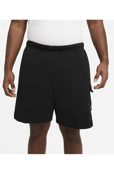 Shop Nike Nsw Club Cargo Shorts In Black/ White