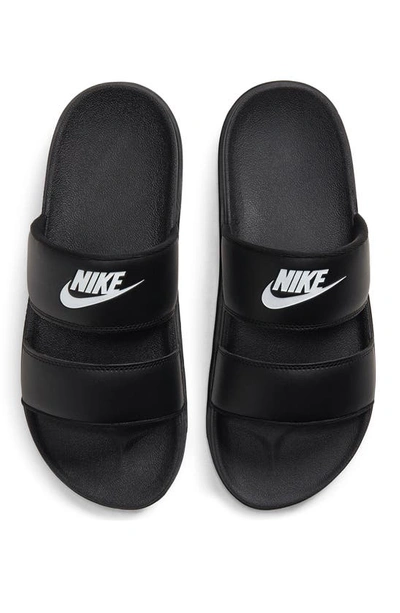 Shop Nike Offcourt Duo Strap Slide Sandal In 001 Black/white