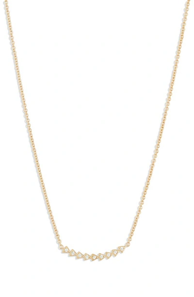 Shop Ajoa Pavé Crystal Bar Pendant Necklace In Gold