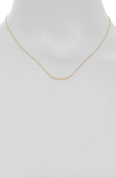 Shop Ajoa Pavé Crystal Bar Pendant Necklace In Gold