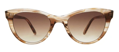 Shop Garrett Leight Glco X Clare V. 2053-47-bio Chene Cat Eye Sunglasses In Brown