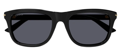 Shop Gucci Gg1444s 001 Square Sunglasses In Grey