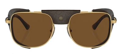 Shop Persol Po1013sz 114057 Square Polarized Sunglasses In Brown