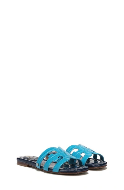 Shop Sam Edelman Kids' Bay Slide Sandal In Milos Blue/ Hudson Navy