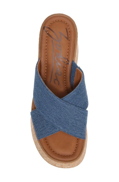 Shop Zodiac Nessa Platform Wedge Sandal In Denim Blue