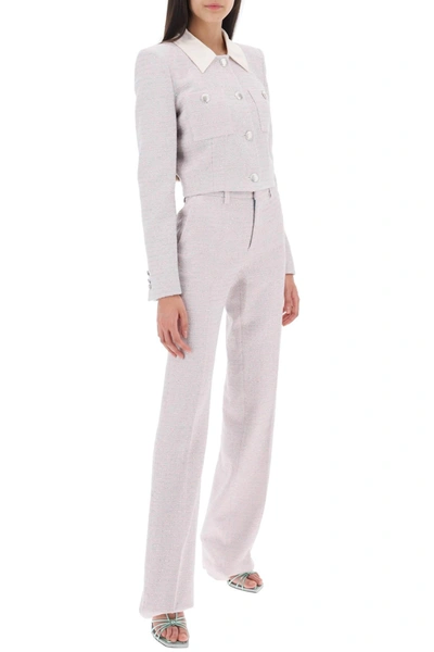 Shop Alessandra Rich Pants In Tweed Boucle'