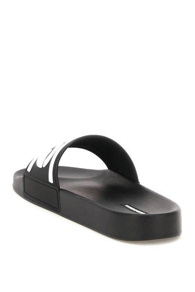 Shop Dolce & Gabbana Logo Rubber Slides