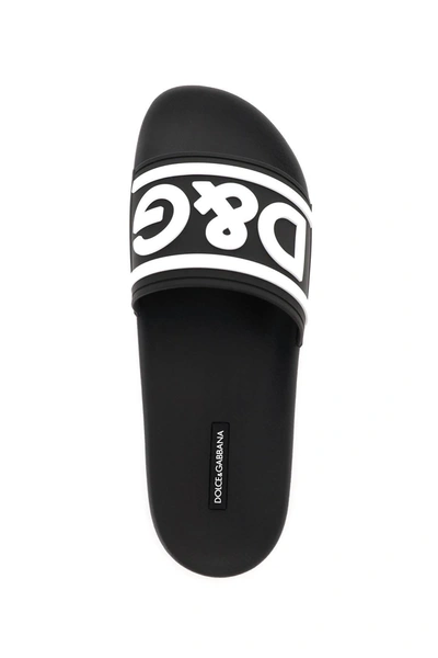 Shop Dolce & Gabbana Logo Rubber Slides