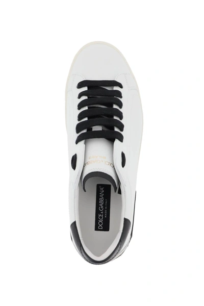 Shop Dolce & Gabbana Nappa Leather Portofino Sneakers