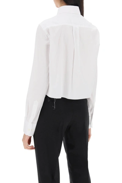 Shop Homme Girls Cotton Twill Cropped Shirt
