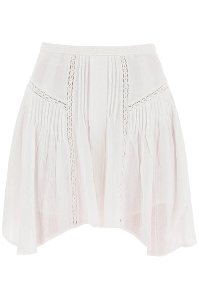 Shop Marant Etoile Jorena Mini Skirt With Lace Inserts