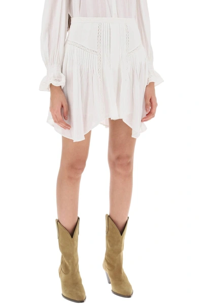 Shop Marant Etoile Jorena Mini Skirt With Lace Inserts