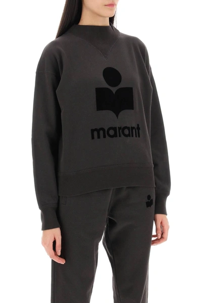 Shop Marant Etoile Moby Sweatshirt With Flocked Logo