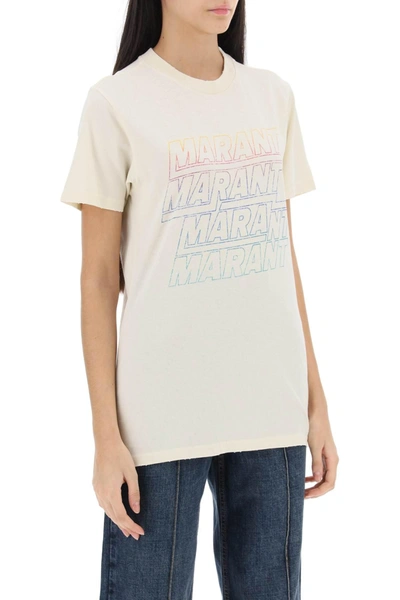Shop Marant Etoile Isabel  Zoeline T Shirt With Logo Print