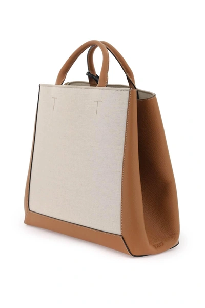 Shop Tod's Canvas & Leather Tote Bag