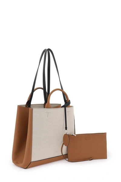Shop Tod's Canvas & Leather Tote Bag