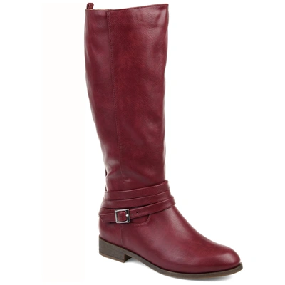 Journee Collection Women's Ivie Extra Wide Calf Knee High Riding Boots In Pink