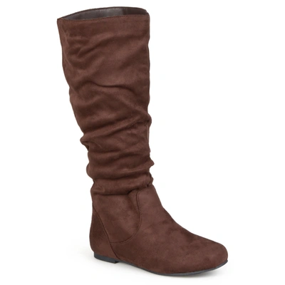Journee Collection Journee Women's Wide Calf Rebecca-02 Boot In Brown