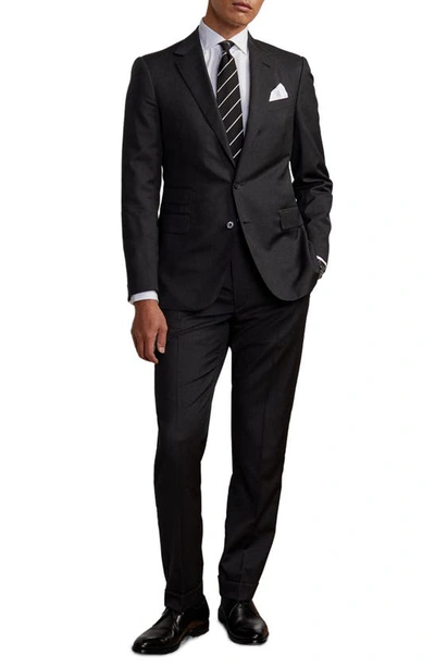 Shop Ralph Lauren Purple Label Gregory Hand Tailored Wool Serge Suit In Charcoal