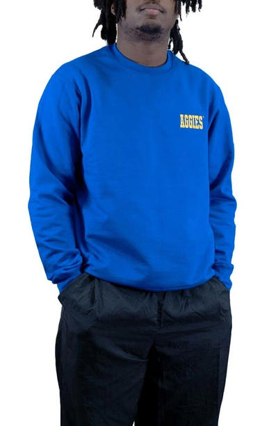Shop 9tofive Aggies Embroidered Sweatshirt In Royal