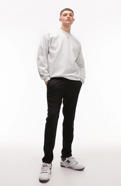 Shop Topman Skinny Smart Drawstring Waist Pants In Black