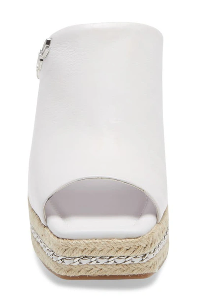 Shop Karl Lagerfeld Paris Espadrille Wedge Sandal In Bright White